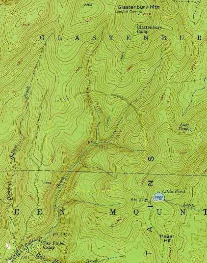 Topo Map with circle drawn